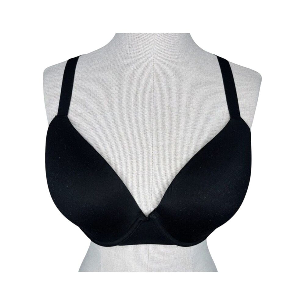 Soma Enbliss Full Coverage Bra sz 36D * Solid Black Underwire T-Shirt Bra Smooth